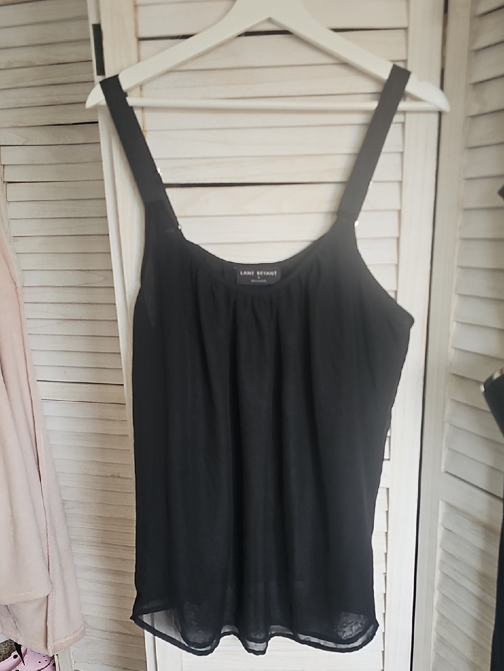 Lane Bryant Black Sheer Camisole Tank